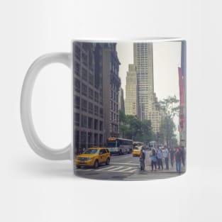 Skyscrapers Street People Garment District Manhattan NYC Mug